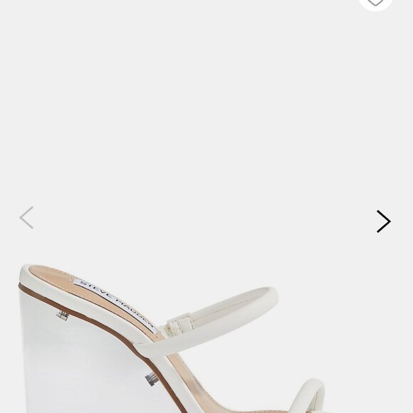 BNIB Steve Madden Clear Wedge Heels White Polat Transparent Size 10 - Picture 4 of 6